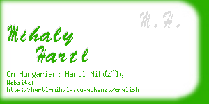 mihaly hartl business card